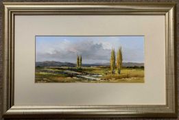 Louis Smit, 20th century, inscribed on verso 'Near Bethlehem', oil on board, signed, 11x26cm,