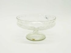 18th century glass footed bowl