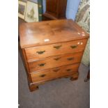 Georgian style mahogany three drawer chest on bracket feet - 63cm wide