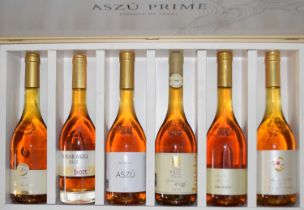 A presentation case of six bottles of Hungarian Tokaj, Aszu Prime, case no.104 to include Erzsebet