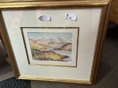 James Hawkins (b.1954), lake and mountain scene, watercolour, signed and dated '83, signed, 7x5.5ins