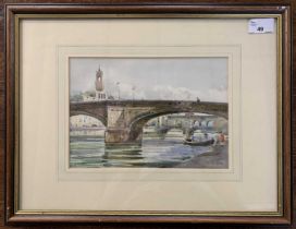 Charles Mayes Wigg (British, 20th century), inscribed on verso label "Florence", watercolour,