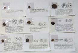 Quantity of Roman coinage in separate sleeves
