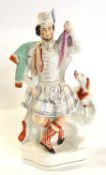 Staffordshire model of a dancing Highlander, 40cm high