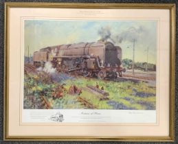 After Terence Cuneo (British,1907-1996), "Autumn of Steam". limited edition chromolithograph,