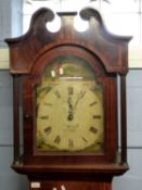 Waight, Birmingham, a 19th century longcase clock with painted arched dial and a 30-hour movement