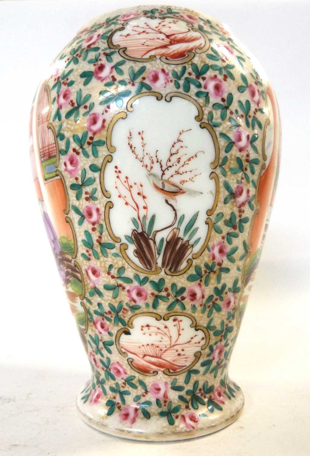 19th Century Cantonese porcelain vase of baluster form decorated with Chinese figures in various - Image 2 of 8