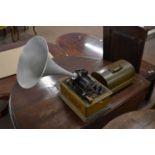An Edison standard phonograph with aluminium horn