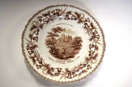 A commemorative political plate, 19th Century, the centre marked in commemoration of the Viscount