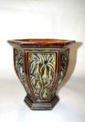 A 19th Century Doulton style jardiniere with typical moulded design