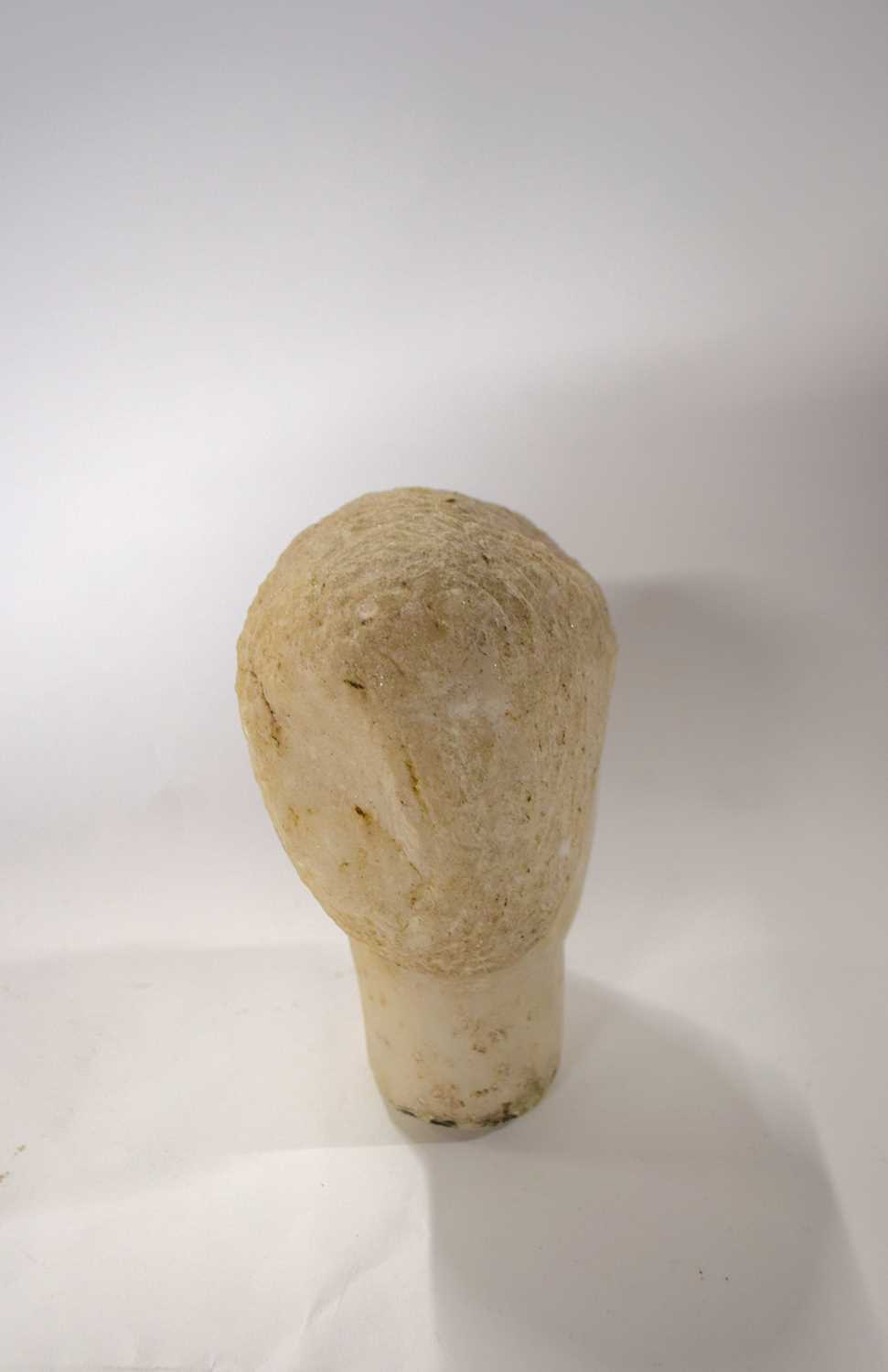 A marble head of a young boy, probably Roman - Image 3 of 4