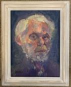 Derek Inwood (British, 20th century), 'Self Portrait I', oil on board, signed, 22x29cm, framed.