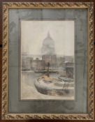 Charles Hannaford Jnr (British, 20th century),'The Upper Pool', London, watercolour, 25x38cm,