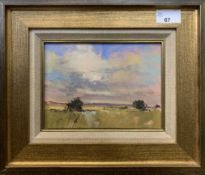 Brian Ryder (British, b.1944), "North Norfolk Summer", oil on board, signed, 5.5x7.5ins, framed