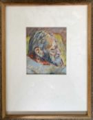 Derek Inwood (British, 20th century), 'James Allardyce ARCA 1908-1990', oil pastel signed and