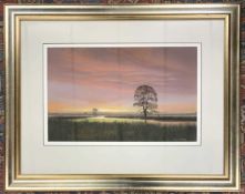 Tony Garner (British,1944-2022), Sunset / Sunrise pastel, signed, 34x54cm, framed and glazed.