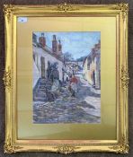William Cartledge RI RSMA (1891-1976), inscribed on backboard label 'Clovelly', watercolour, signed,