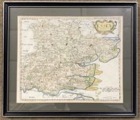 Robert Morden (1650-1703), 'Essex', handcoloured engraved map, printed circa 1700 with later