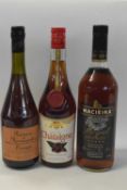 "Macieira" Royal Brandy, 1l; Creme de Chataigne chestnut liqueur, 70cl; Pommeau de Normandie