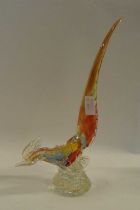 A Murano style model of a cockerel, 40cm high