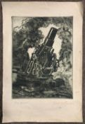 Elisabeth De Groux (Belgian,1894-1949), '305 Allemand', etching, signed, unframed, 28x37cm (plate