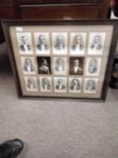 A framed montage of photographs of Old Etonians from the early 1920's