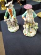 A good quality pair of 19th century Samson "Derby" style porcelain figures modelled as a lady and