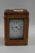 Early 20th Century boxed carriage clock with key