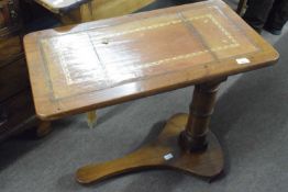 A Victorian mahogany adjustable reading or over the bed table formed of two sections
