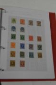Extensive collection of Great Britian circa 1841 - 2000 stamps housed in red album. Line engraved 1d