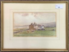 John Sowden RA (1838-1926), inscribed on backboard "A Grey Day at Borth-Wales", signed, 12x22cm,