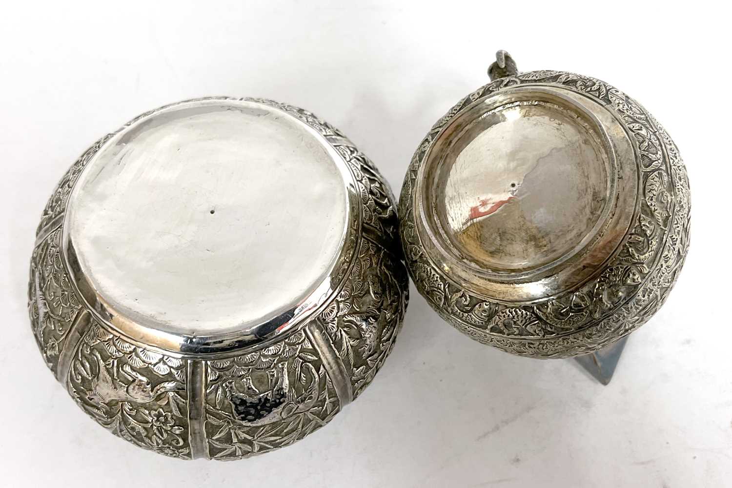 Antique Indian silver tea set 'Lucknow Circa 1900' with elephant and cobra design, comprising - Image 14 of 23