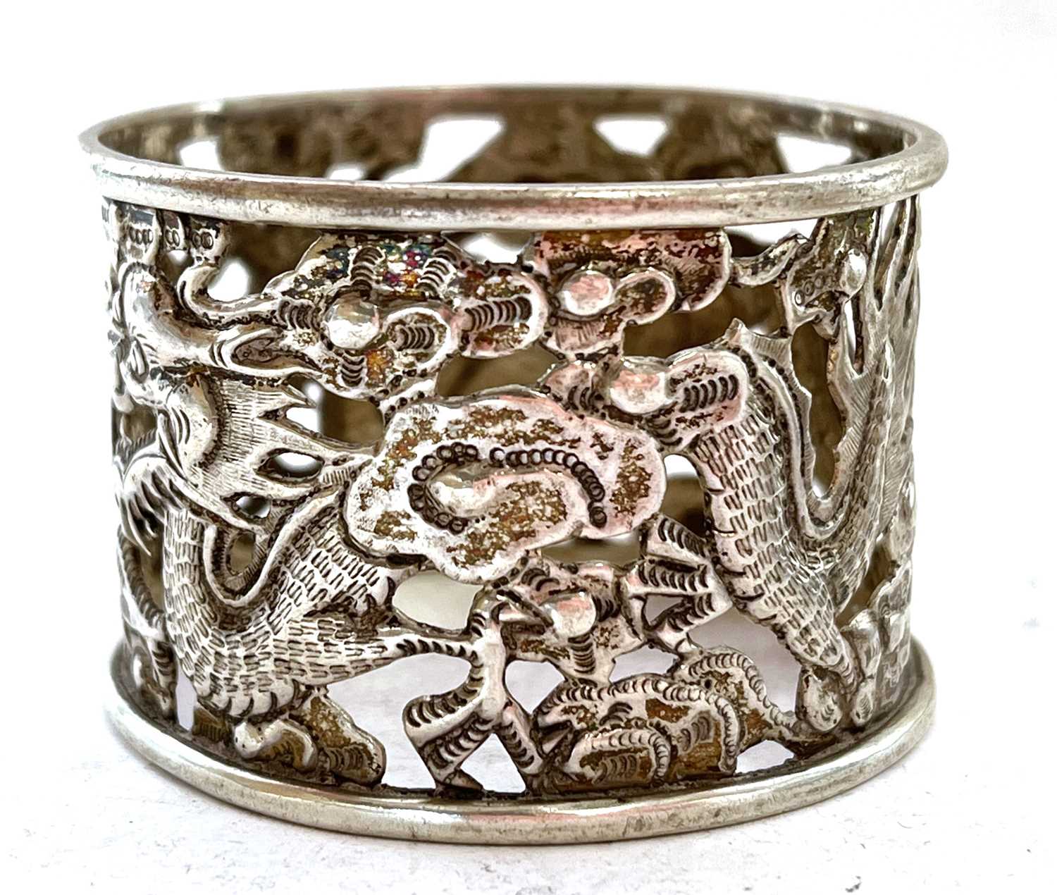 Mixed lot to include octagonal white metal ladies compact engraved to the front with a dragon having - Image 8 of 10