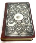 Edwardian silver mounted 'The Illustrated Longfellow Birthday Book' hallmarked Birmingham 1904,