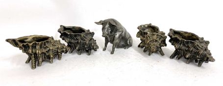 Mixed lot to include a novelty money box by W.M.F Germany in the form of a seated pig (hinged