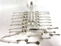 Mixed lot to include seven hallmarked silver seal topped teaspoons, various dates and makers (one