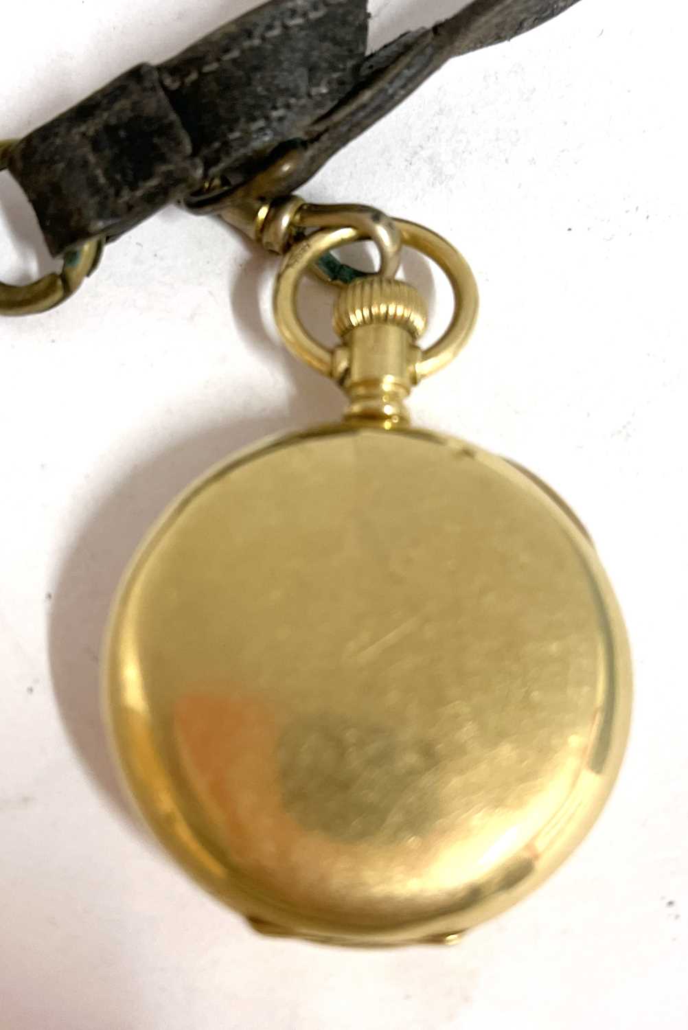 18ct gold ladies pocket watch, hallmarked in the case back 18, the pocket watch is not complete - Image 2 of 6