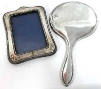 Mixed lot to include an Edwardian silver photograph frame, Birmingham 1908 (a/f) together with a
