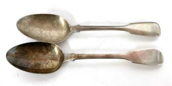 Mixed Lot: Victorian silver fiddle and thread patterned tablespoon, London 1850 together with a
