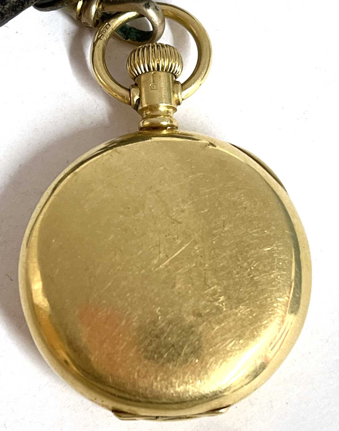 18ct gold ladies pocket watch, hallmarked in the case back 18, the pocket watch is not complete - Image 3 of 6