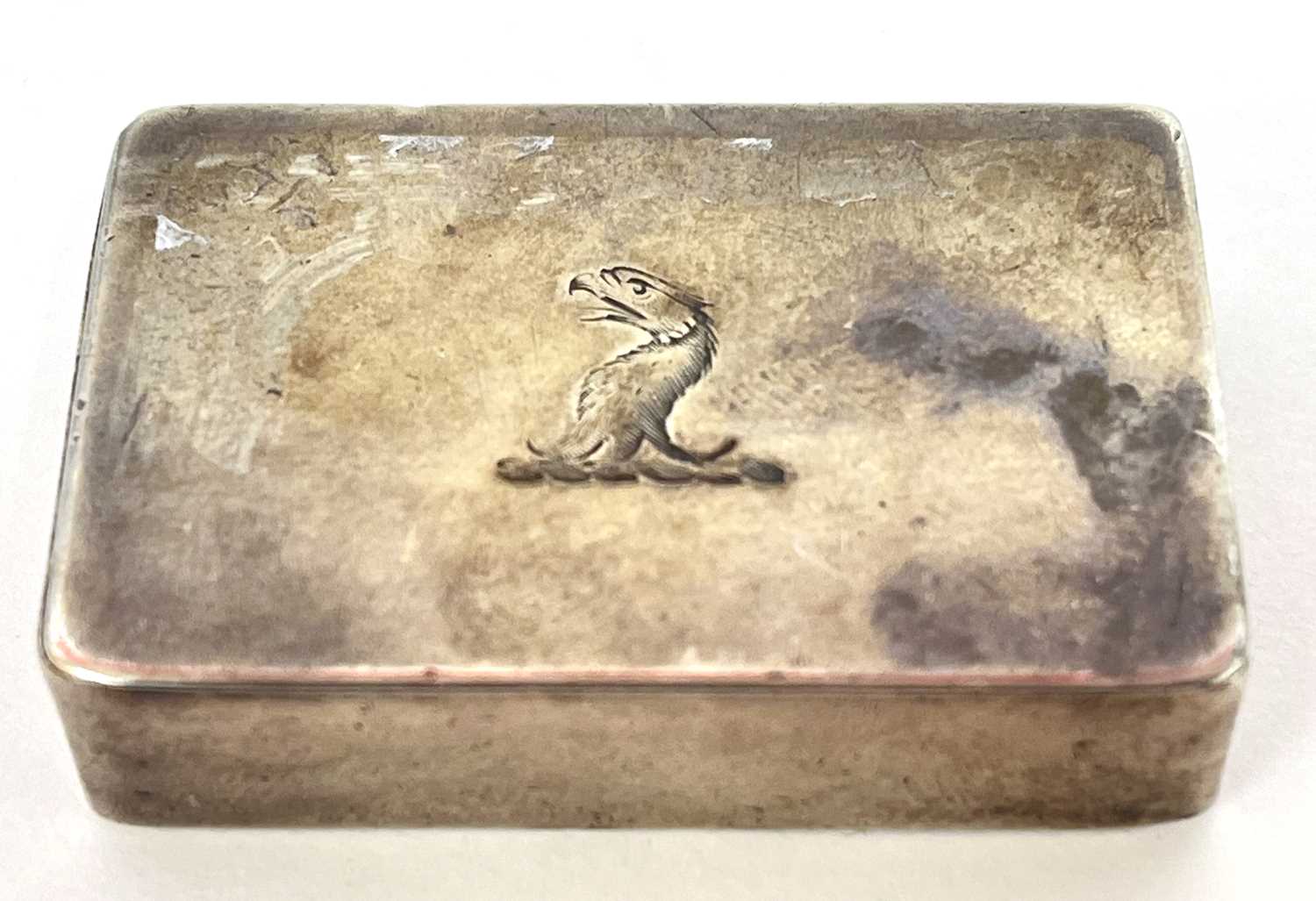 Victorian silver vesta box case with striker, the plain polished lid engraved with an eagle's - Image 2 of 10