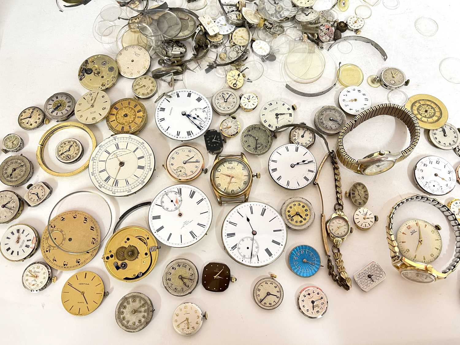 Mixed lot of three wristwatches along with wrist and pocket watch movements including a repeater - Image 2 of 2