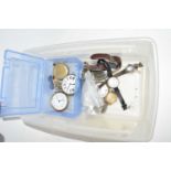 Collection of various base metal cased pocket watches, assorted wristwatches etc