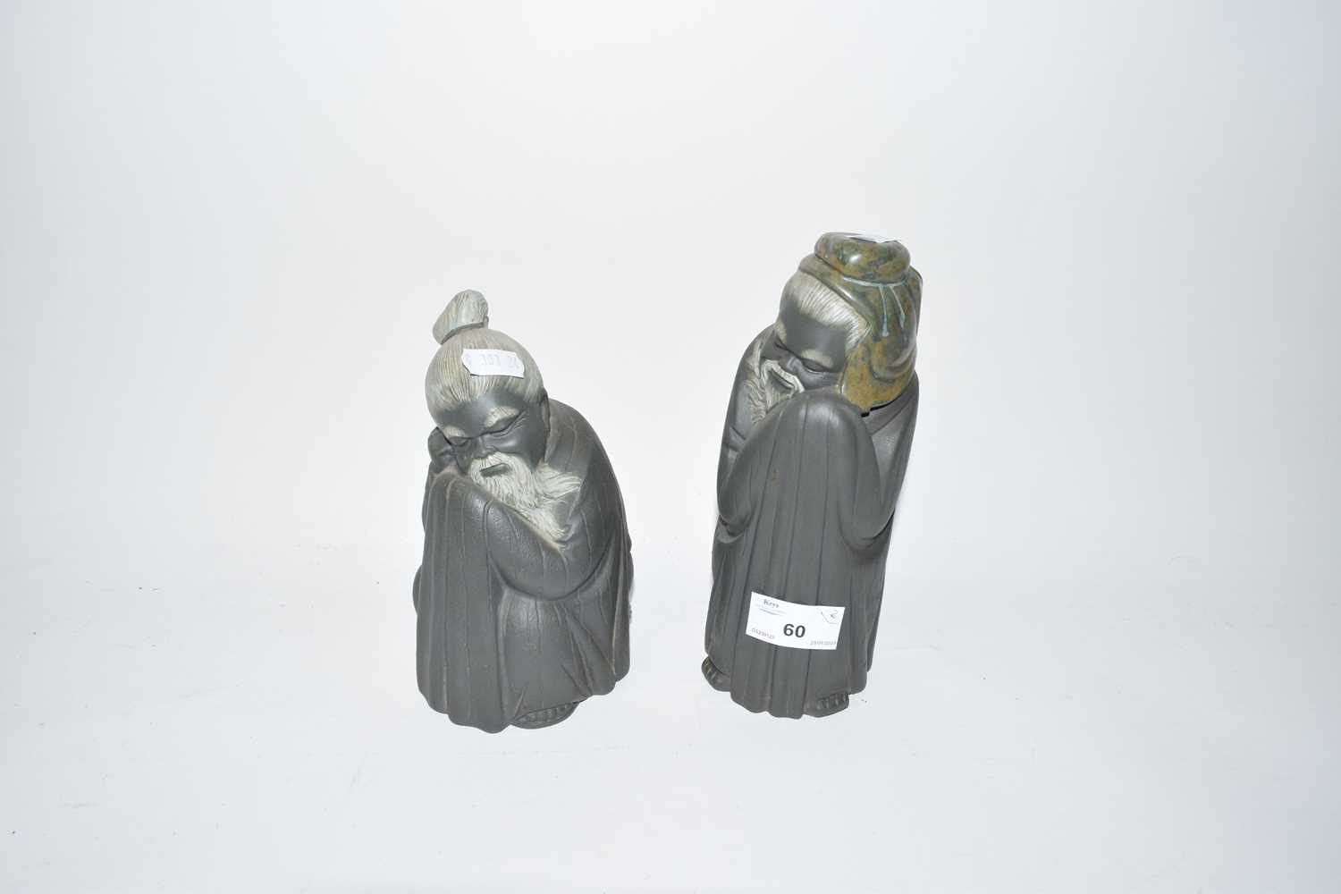 Two Lladro matt finish figures of Chinese wise men