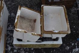 Mixed Lot: Pair of small ceramic sinks and a further larger