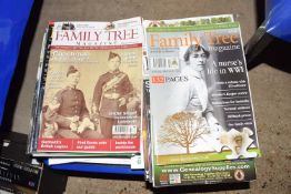 Box of Family Tree magazines, Suffolk Roots magazines etc