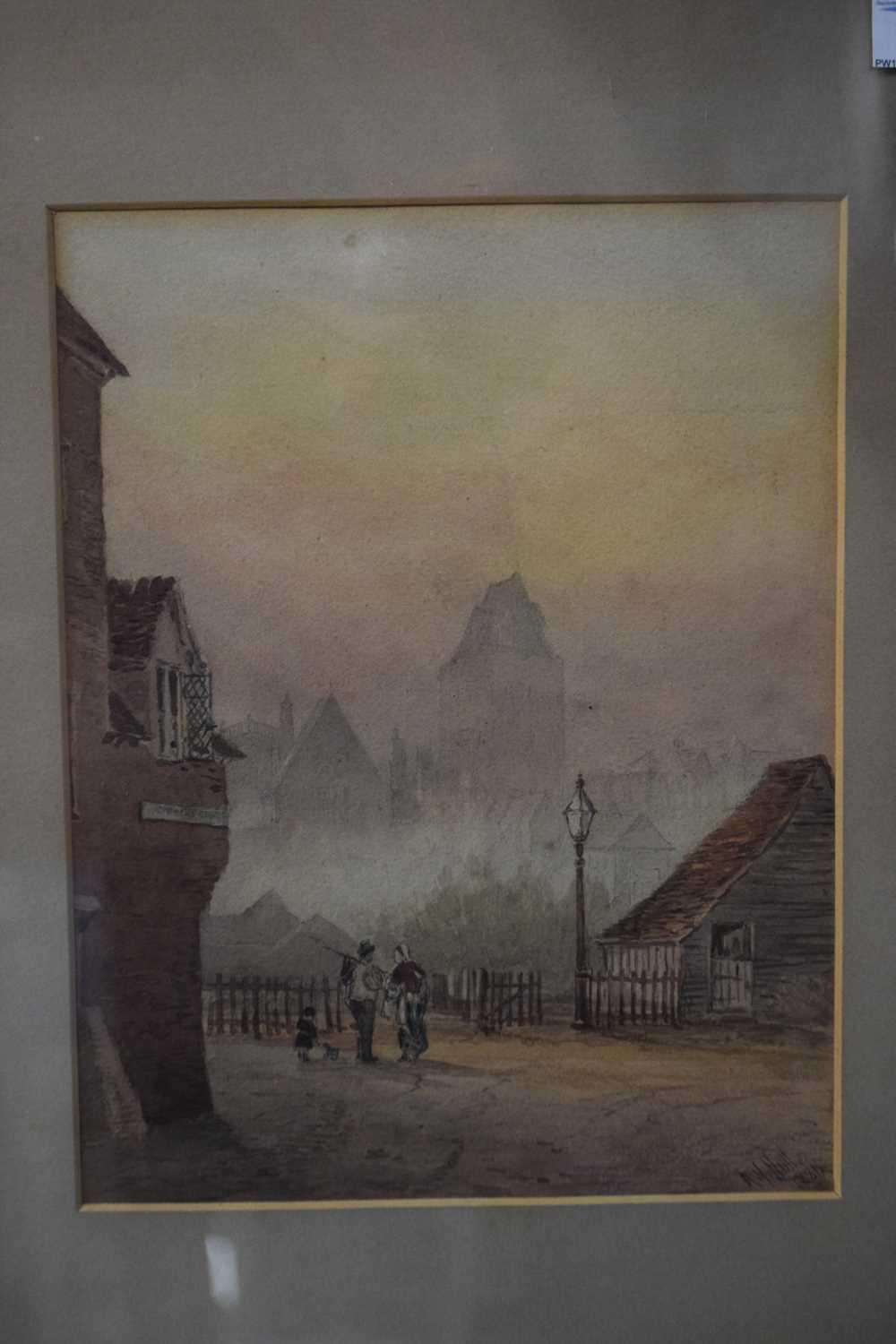 British school (19th century), watercolour and pencil, signed and dated 1881, framed and glazed. - Image 2 of 3