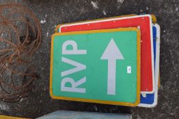 Mixed Lot: Various assorted signs to include Caution Speed Ramps, RVP and No Parking or Turning