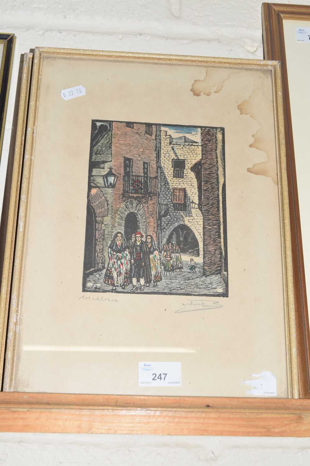 Group of coloured prints, Spanish street scenes - Image 2 of 2