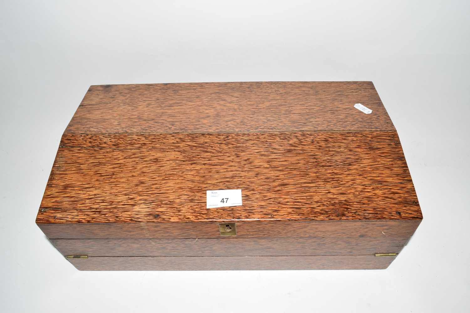 Early 20th Century tropical hardwood writing box with hinged fitted interior - Image 2 of 4
